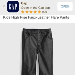 Girls Faux-Leather Pants